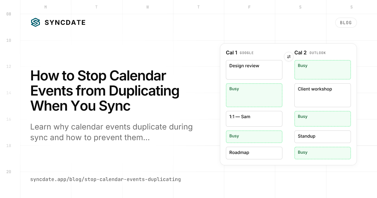How to Stop Calendar Events from Duplicating When You Sync